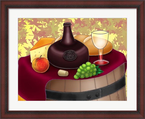 Framed Wine Time Print