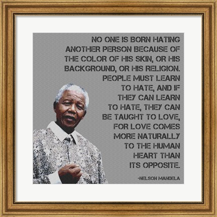 Framed No One - Nelson Mandela Quote Print