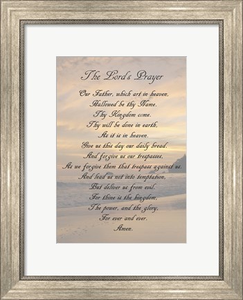 Framed Lord&#39;s Prayer - Sunset Print