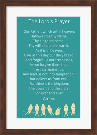 Framed Lord&#39;s Prayer Print