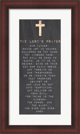 Framed Lord&#39;s Prayer - Chalk Print