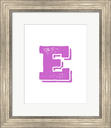 Framed E in Pink Print