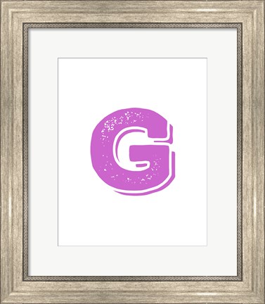 Framed G in Pink Print