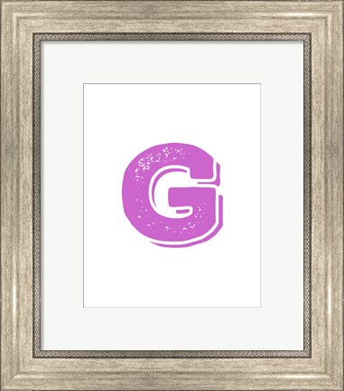Framed G in Pink Print