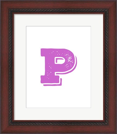 Framed P in Pink Print