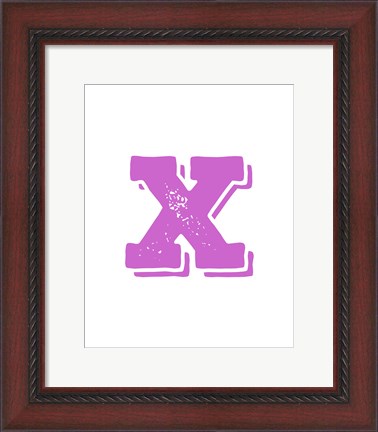 Framed X in Pink Print