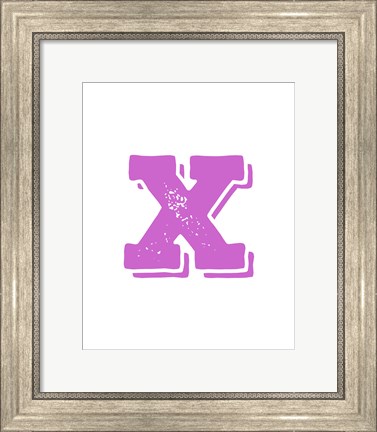 Framed X in Pink Print