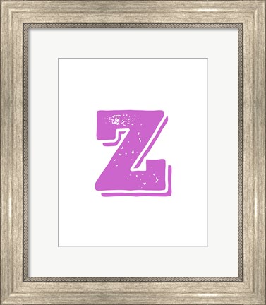 Framed Z in Pink Print