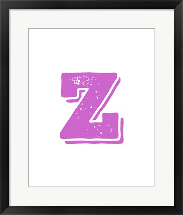 Framed Z in Pink Print