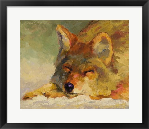Framed Chillin Coyote Print