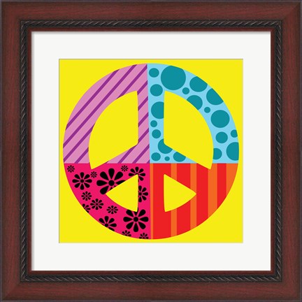 Framed Peace Collage Print