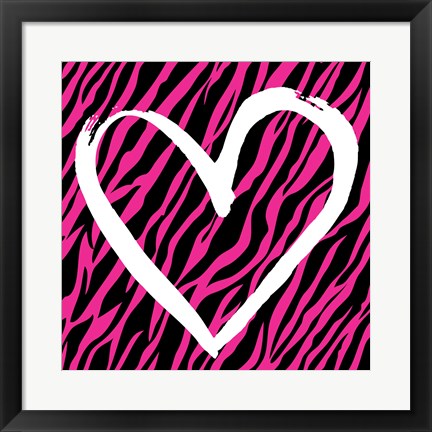 Framed Zebra Love 2 Print