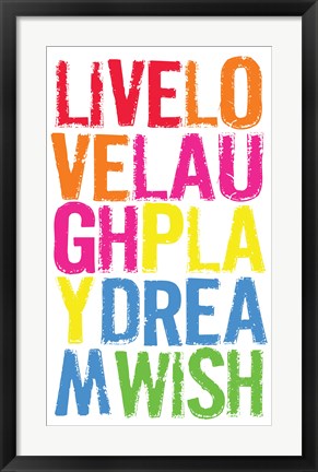 Framed Live Love Laugh 2 Print