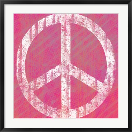 Framed Pink Peace Print