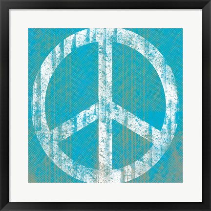 Framed Aqua Peace Print