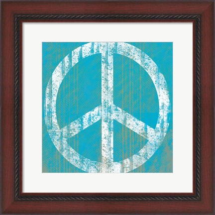 Framed Aqua Peace Print