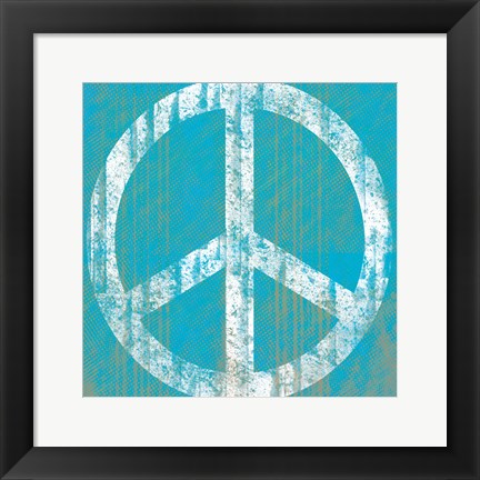 Framed Aqua Peace Print