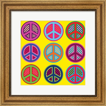 Framed Nine Patch Peace Print