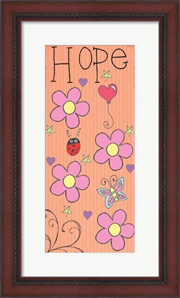 Framed Hope Panel - Orange Print