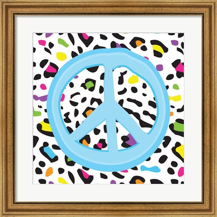 Framed Leopard Peace 1 Print