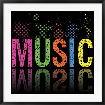 Framed Music 2 Print