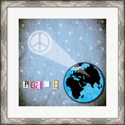 Framed Peace Earth Print