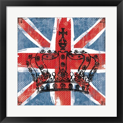 Framed Union Jack Crown 2 Print