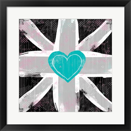 Framed Union Jack Heart II Print