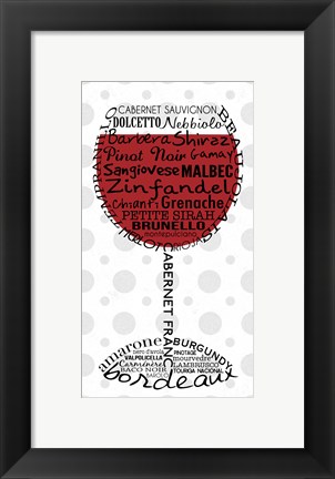 Framed Red Wine 2 Print