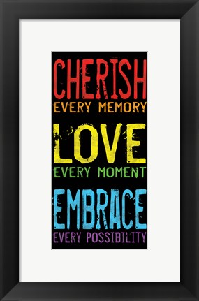 Framed Cherish Love Embrace 2 Print