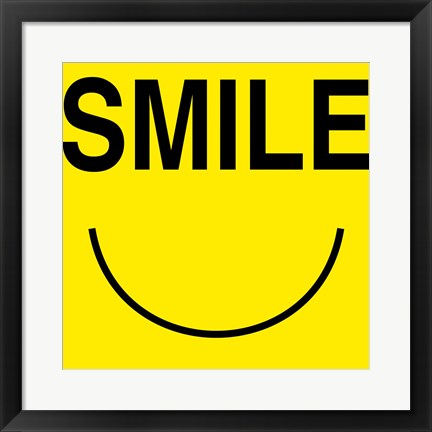 Framed Smile - Yellow Print