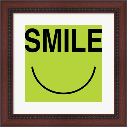Framed Smile - Green Print
