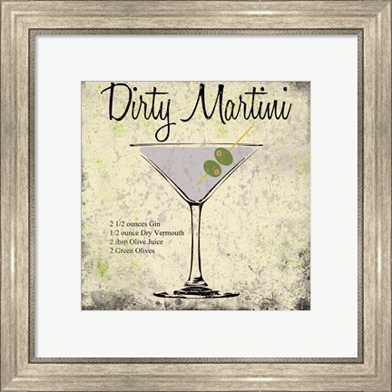 Framed Dirty Martini Print
