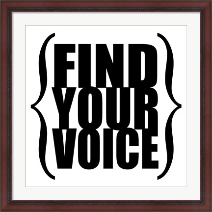 Framed Find Your Voice 3 Print