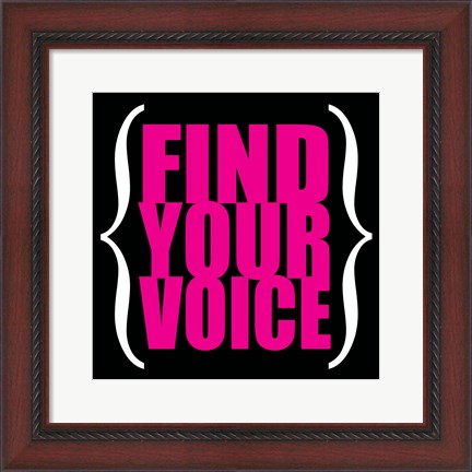 Framed Find Your Voice 5 Print