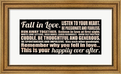 Framed Fall in Love 6 Print