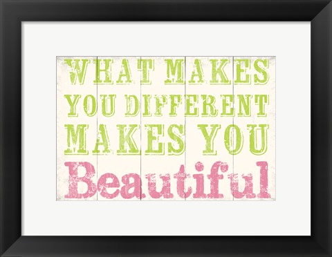 Framed What Makes You Different 1 Print