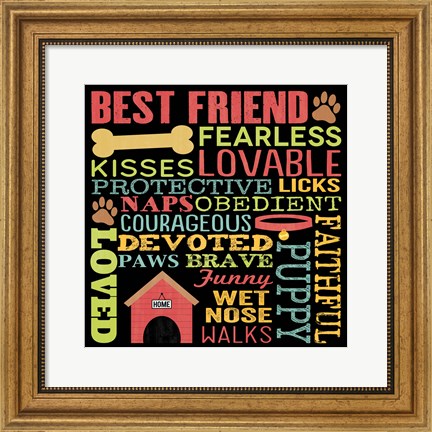 Framed Best Friend Print