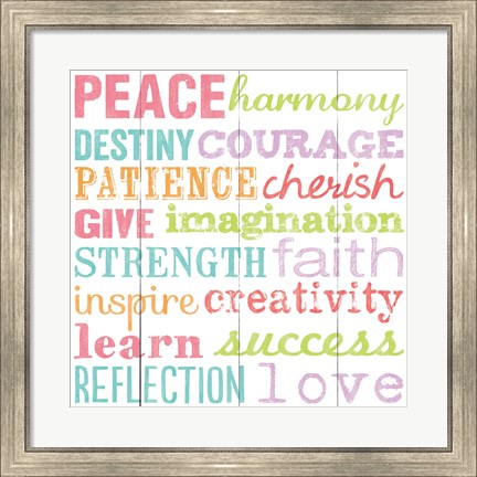 Framed Peace Harmony Destiny Print