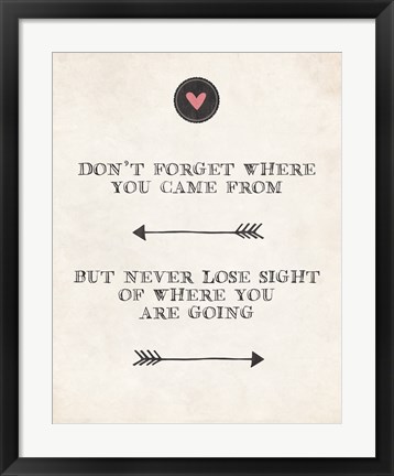 Framed Don&#39;t Forget Print