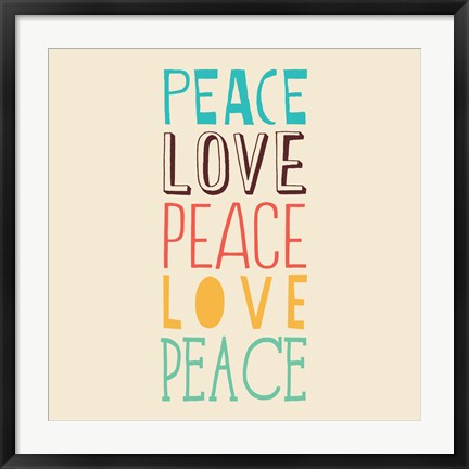 Framed Peace Love 3 Print