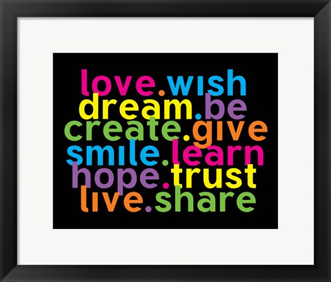 Framed Love Wish Dream Print