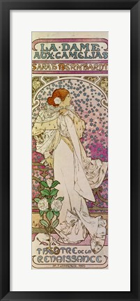 Framed La Dame aux Camelias, Sarah Bernhardt, Paris 1894 Print