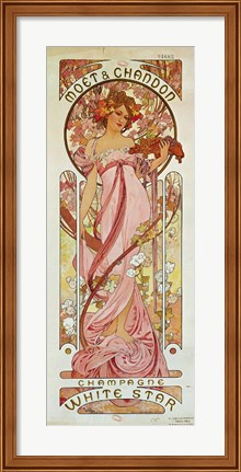 Framed White Star Champagne, Moet et Chandon, 1889 Print