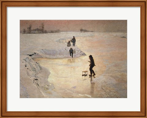 Framed Skaters, 1891 Print