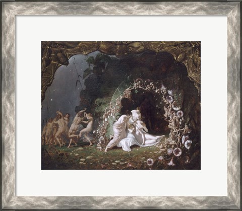 Framed Titania Sleeping, 1841 Print