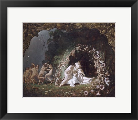 Framed Titania Sleeping, 1841 Print