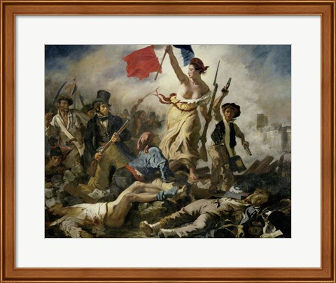 Framed Liberty Leading the People, 1830 Print