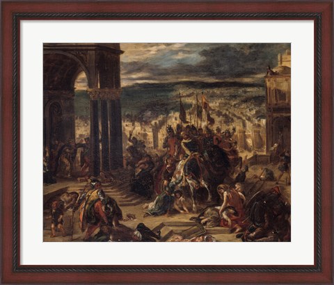 Framed Entrance of the Crusaders into Constantinople, 1852 Print