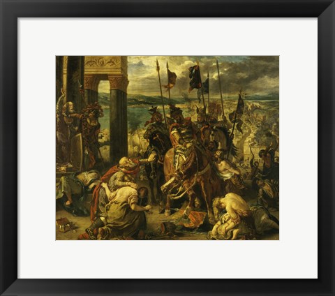 Framed Taking of Constantinople by the Crusaders, April 12th, 1204 Print
